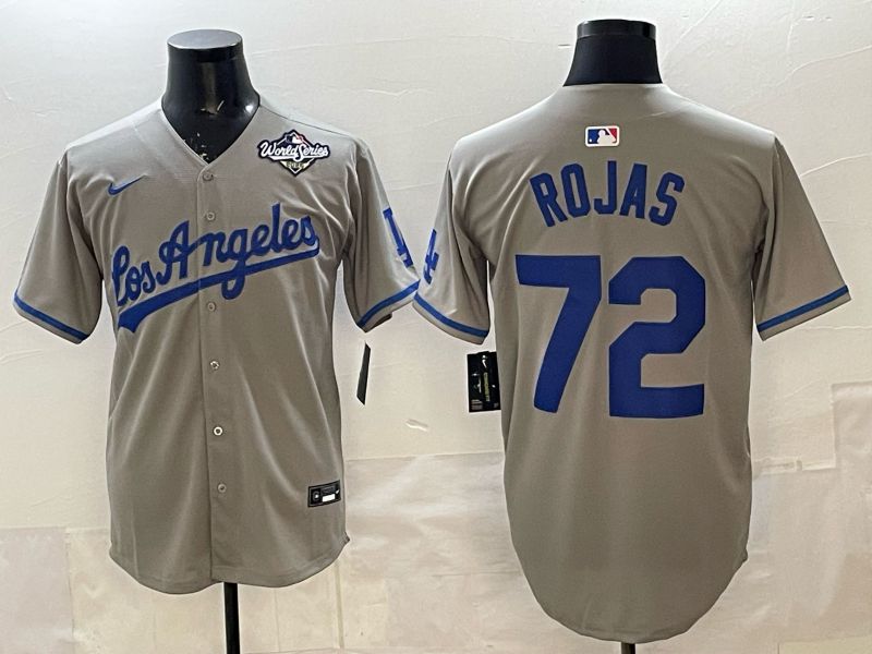 Men 2025 Los Angeles Dodgers #72 Rojas Grey Game Nike MLB Jersey style 0013